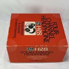 Vtg GE General Electric H-28 4 Channel Stereo Headphones Box Only Empty Box READ