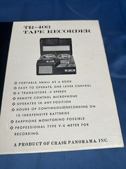 Vintage Craig Panorama TR-403 Tape Recorder Audiophile Not Tested
