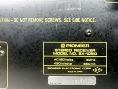 Pioneer SX 1050 vintage stereo receiver (performs as designed)