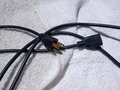 Vintage Belden 7A-125V 3-Prong Oval AC Power Cord For HP, AMPEX, ALTEC and More