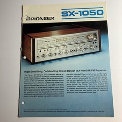 Pioneer SX-1050 Receiver Brochure Original 1975