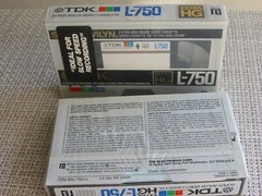TDK BETA EXTRA-HG L-750 SUPER AVILYN VIDEO CASSETTE SEALED BLANK- LOT OF 2 TAPES