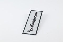 Rockford Fosgate Silver brushed aluminum Speaker Custom Logo Badge 106mmX39mm