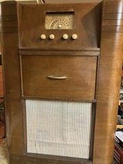 Vintage Silvertone Art Deco Console Bluetooth Speaker Conversion Sears 1930s