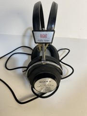 Vintage Sony DR-5A Stereo Headphones Over Ear 1960s Hi-Fi Working