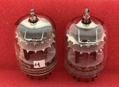 Two GE 6386 Tubes /Amplitrex Tested / D Getters / x3 Mica / Black Plates 1950’s