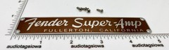 Fender Super-Amp Case Badge Custom Made Aluminum with Screws