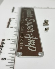 Fender Super-Amp Case Badge Custom Made Aluminum with Screws