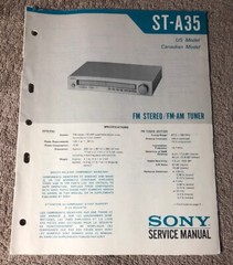 SONY ST-A35 TUNER ORIGINAL SERVICE MANUAL SCHEMATIC M732x