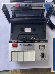 Bell & Howell Solid State Cassette Recorder & Case | Vintage | Rare | READ