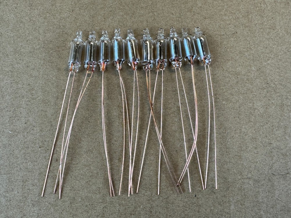 10 New Replacement Neon Bulbs for Phono Strobe Turntable Light Lamps