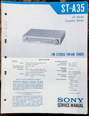 Sony ST-A35 Tuner Service Manual *Original*