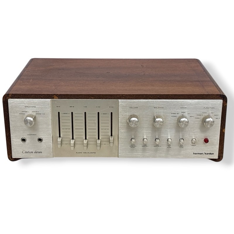 Vintage harman/kardon Citation eleven 11 W/ Wood Case Stereo Preamplifier