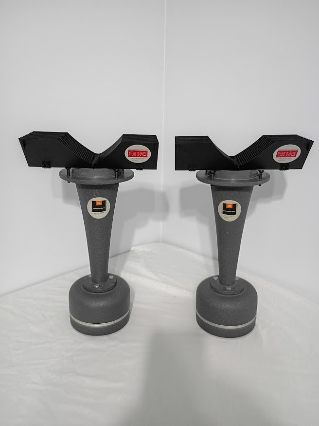 PAIR JBL 2420 HORN DRIVERS NEW DIAPHRAMS WITH 2312 HORNS AND NEW 2308 LENSES