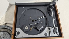 DUAL 1229 Turntable Ch21 Folding Dust Cover Walnut Auto Stop Start Shure M91ED