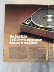 ORIGINAL UNITED AUDIO DUAL 1249 TURNTABLES SALES BROCHURE