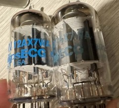 NOS Pair PhilipsECG 7025 12AX7WA ECC83 Long Plates Ring Getter 12AX7