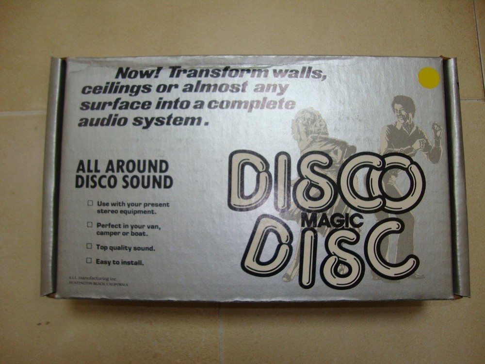 DISCO MAGIC DISC. NOS/NIB. TRANSFORM WALLS INTO A COMPLETE AUDIO SYSTEM. RARE.