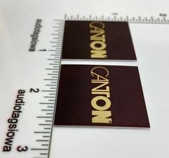 Canton Speaker Badge Custom Brown / Gold Aluminum Pair Free Shipping