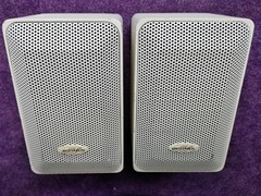 PAIR Realistic Tandy Minimus 7 Optimus Pro 7AV 40-2059 Die Cast Metal White PAIR