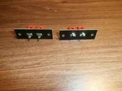 2X VINTAGE HH SMITH SPEAKER PUSH SPRING TERMINAL STRIP,RED,NOS