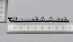 Heathkit Badge Logo Emblem 3.5 Inch Brushed Silver With Adhesive