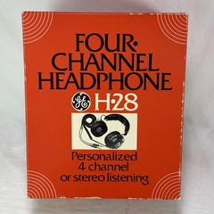 Vtg GE General Electric H-28 4 Channel Stereo Headphones Box Only Empty Box READ