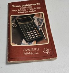 1976 Texas Instruments TI Business Analyst Calculator Owners Manual Original