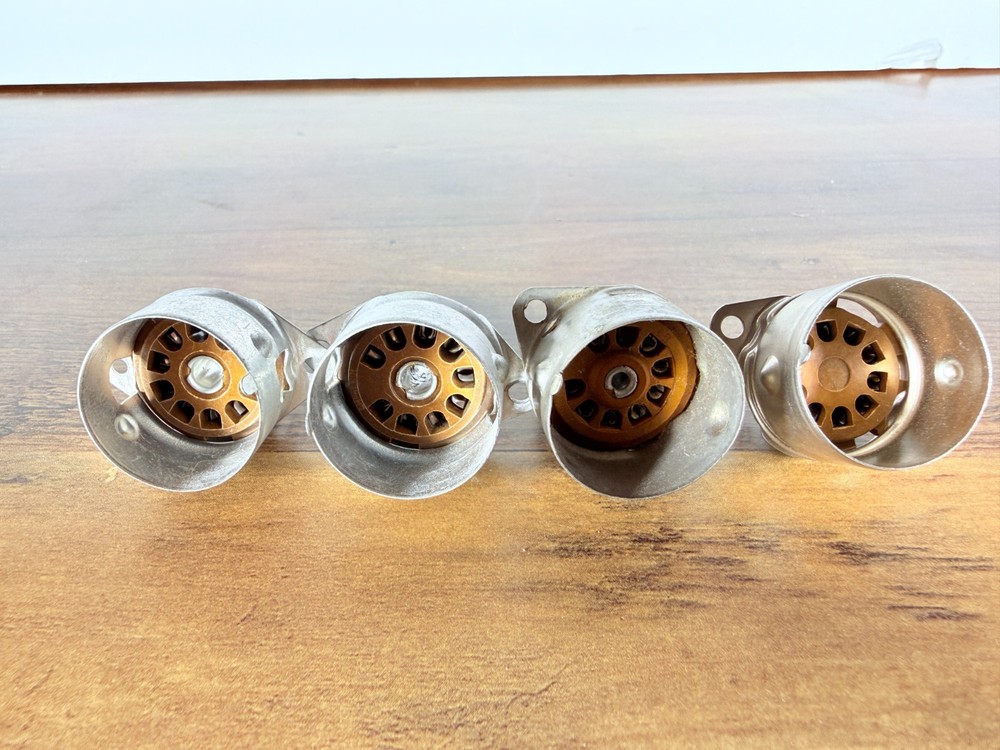 4 pcs 9-Pin Cinch USA Tube Sockets W/Shield for ECC83 ECC 82 ECC81 EL84 Tube Amp