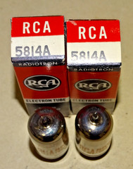 Pair, RCA Radiotron Type 5814A Radio/Audio Tubes, NOS