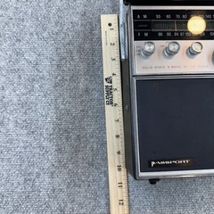 Vintage Passport Solid State AM/FM Portable Radio AC/DC Battery Operated 2 Band