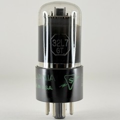 (1) Tested Sylvania 32L7GT Tube Black Glass Date Code 7-13 32L7 GT Tube (b)
