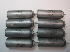 Sprague Vitamin “Q” 1 mfd x 600 volt 196p Capacitors, Lot of Eight