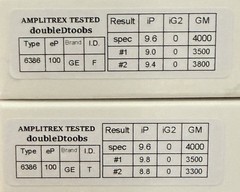 Two GE 6386 Tubes /Amplitrex Tested Balanced / D Get / x3 Mica / Early Type 1956