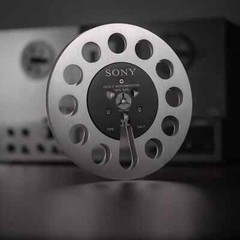 One pair silvery TAPE REEL Sony 7″ inch Light Metal Aluminum Take Up Reel