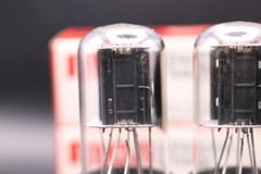 RCA 6SN7GTB Matched Pair NOS/NIB Black tall Ladder Plates matched & balanced!!!