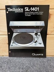 ⭐️ Original Technics SL-1401 Stereo Turntable Dealer Sales Brochure ⭐️