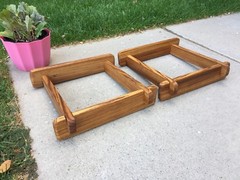 Custom Made Oiled Red Oak Speaker Stands for Klipsch Heresy All Models