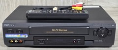 Sony SLV-N51 Hi-Fi Stereo 4-Head VHS VCR Video Cassette Recorder w/Remote TESTED