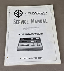 Kenwood KX-700 (A Revision) Stereo Cassette Deck Service Manual D-4286