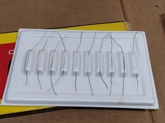 new Vintage NOS Pyramid 600 Capacitor Type III display box Ohmite Resistors USA