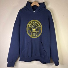 90’s Vintage United States Navy Soffe Hoodie Blue L