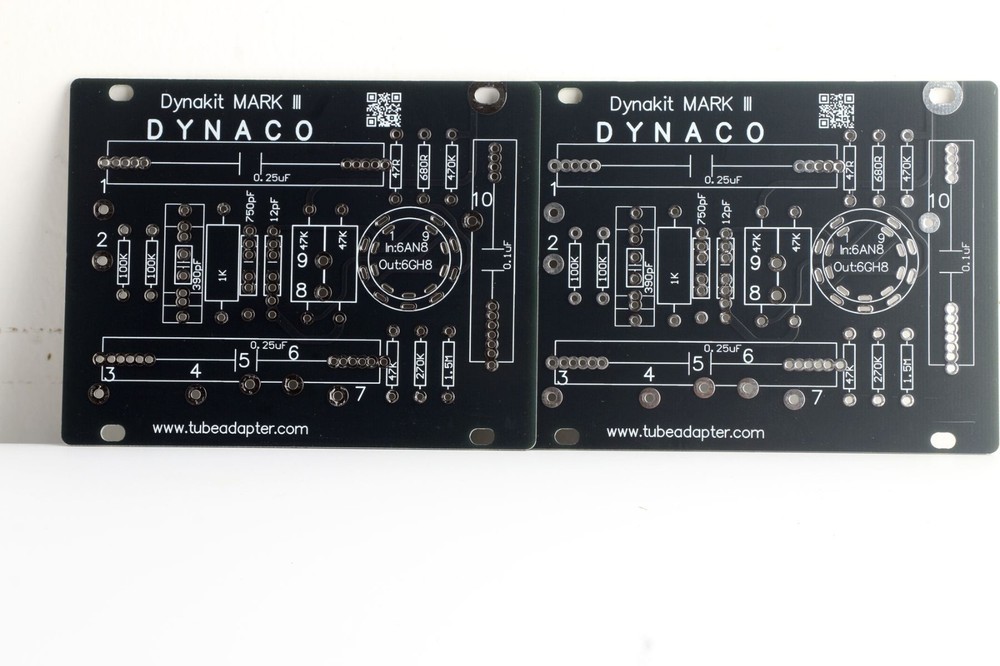 Pair 2pcs Dynaco Mark III mk3 6AN8 driver bare DIY board