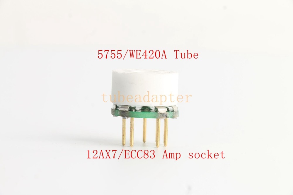 10pcs mini ECC83 12AX7(Amp socket) to 5755 420a tube converter adapter