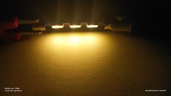 (6)WARM WHITE 43MM-6.3V-LED FESTOON LAMP/ MR78-MR65-MR66- McIntosh DIAL Bulbs