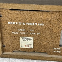 Vintage Morse Electrophonic Multiplex AM/FM 8 Track Stereo Receiver Model 451