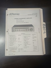 JC Penney 3850 Service Manual Original Repair Book Stereo Integrated Amplifier