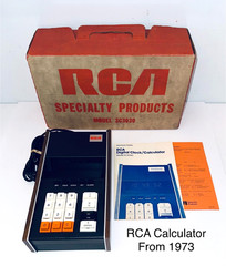 1973 RCA 3C3030 Plasma Display Calculator – New in Box Complete Mint Never Used