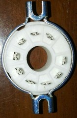 EL504,EL509,EL502,6LQ6,7868 Tube socket 9 pin Magnoval chassis mount 10 pc. lot