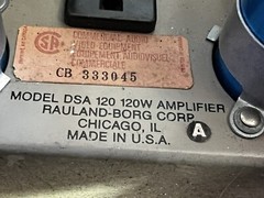 RAULAND BORG DSA120, 120W AMPLIFIER